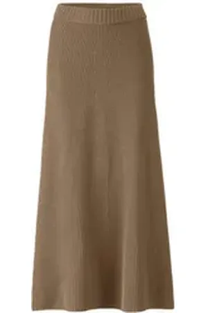 hessnatur Strickrock aus reiner Bio-Baumwolle (1-tlg) braun 40