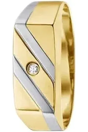 Firetti Goldring Schmuck Geschenk Gold 333 Herrenring Goldring Siegelring, mit Brillant gelb|goldfarben 19