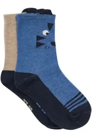 Minymo Socken Socks with 3D Effect (2-Pack) blau 31-34