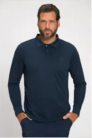 JP 1880 Poloshirt Poloshirt Golf Langarm QuickDry blau|schwarz 4XL