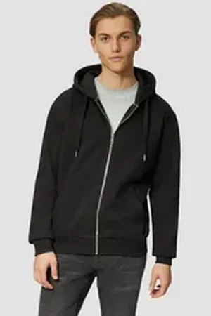 QS by s.Oliver Outdoorjacke Basic-Sweatjacke Durchzugkordel schwarz XL