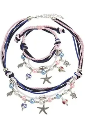 Lascana Schmuckset, Kette und Armband mit vielen kleinen Anhängern silberfarben