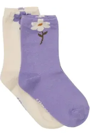 Minymo Socken Socks with 3D Effect (2-Pack) lila 27-30