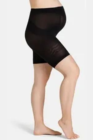 Camano Umstandsleggings fine functional kurze Form mit extraweichem Bund schwarz 40
