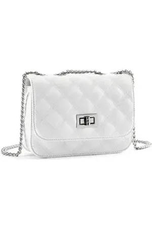 Lascana Umhängetasche Minibag, Handtasche, Henkeltasche mit Kettenhenkel, Crossbody Bag VEGAN weiß 19 cm x 14 cm x 5 cm
