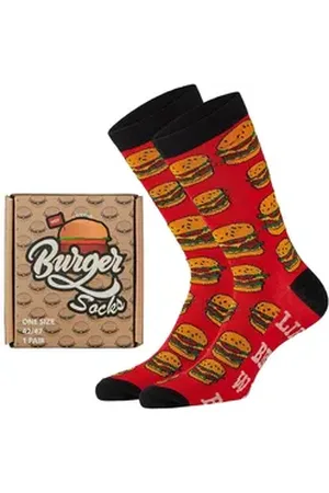 Apollo Socken HAMBURGER (1-Paar) verpackt in einer Hamburger-Schachtel rot