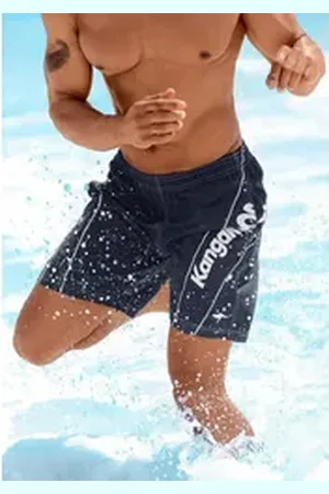 KangaROOS Badeshorts mit Schriftzug blau 6