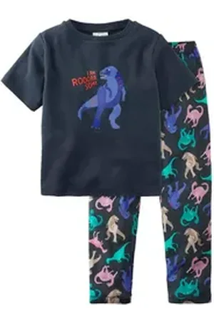 hessnatur Pyjama aus reiner Bio-Baumwolle (1 tlg) blau 110/116