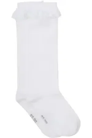 Minymo Socken Knee Sock with Lace weiß 19-22