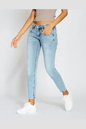 Gang Skinny-fit-Jeans 94NENA CROPPED aus besonders weicher Denim Qualität blau 32
