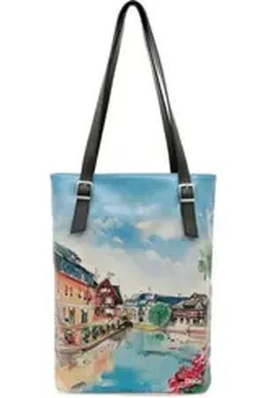 Dogo Umhängetasche Damen Tall Bag Travel Fills The Soul Vegan Damen Handtaschen, Vegan beige