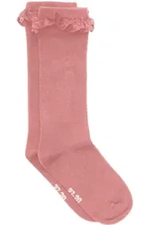 Minymo Socken Knee Sock with Lace rosa 19-22