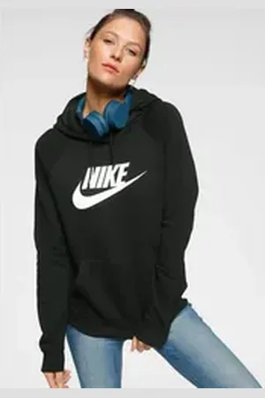 Nike Sportswear Kapuzensweatshirt ESSENTIAL WOMENS FLEECE PULLOVER HOODIE schwarz XS (32/34)