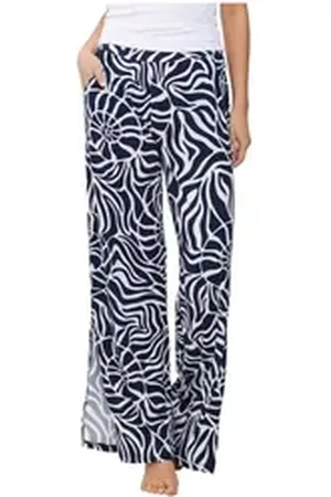 Pastunette Palazzohose Damen Sommer Hose weit (1-tlg) Modisches Design blau 42