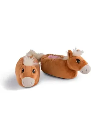NICI Haflinger Leotie Plüsch Hausschuhe in Pferde-Form braun 38-41 EU