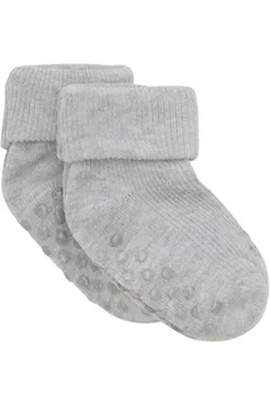 Minymo Socken Baby Rib Sock with Abs (2-Pack) grau 23-26