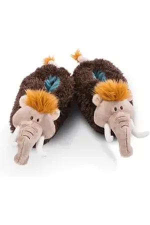 NICI Mammut Plüsch Hausschuhe braun 38-41 EU