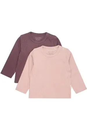 Minymo Longshirt Blouse LS (2-pack) rosa 74 - ca. 9 Monate