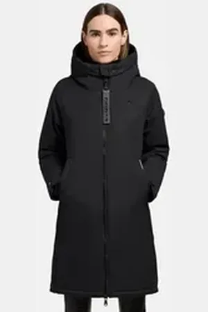 Khujo Kurzmantel Yaak3-YM urbaner Damen Parka mit gestepptem Innenfutter schwarz XS (34)