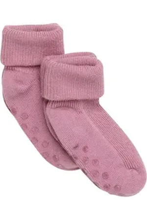 Minymo Socken Baby Rib Sock with ABS (2-Pack) lila 15-18 Monate