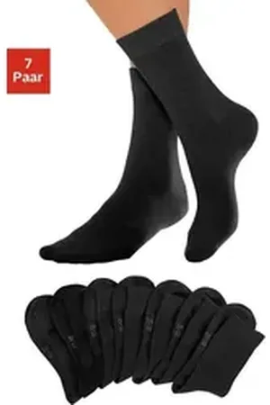 Lavana Basicsocken (Packung, 7-Paar) mit druckfreiem Bündchen schwarz 39-42