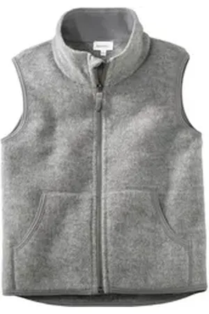 hessnatur Jerseyweste aus reiner Bio-Merinowolle (1-tlg) grau 146/152