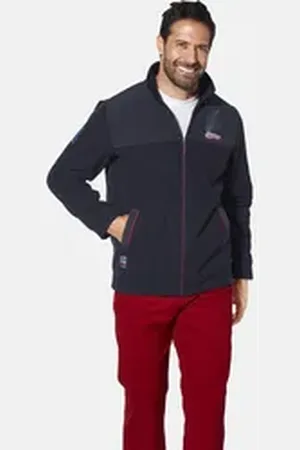 Jan Vanderstorm Sweatjacke ASPIAN mit Softshell-Besatz blau 4XL (68/70)