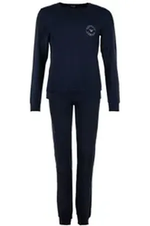 Emporio Armani Pyjama Damen Pyjama Baumwolle (2 tlg) blau S
