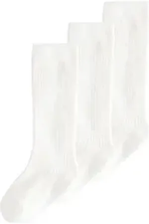 Next Basicsocken Baby-Kniestrümpfe mit Schleifendetail, 3er-Pack (3-Paar) weiß 80-92 (1-2 J.)