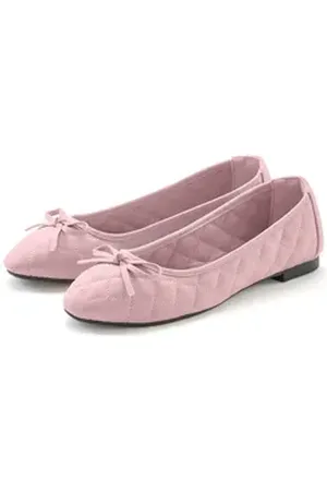 Lascana Ballerina mit Schleifenapplikation VEGAN rosa 36 EU