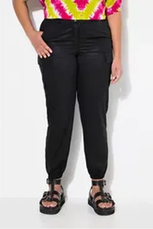 Angel of Style Angel of Style Funktionshose Cargohose Satin 6 Taschen schwarz 58
