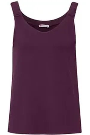 Street one Shirttop - sommerliches Top ärmellos - Sommertop einfarbig lila 36
