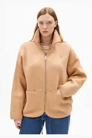Armedangels Blouson ANAAWIL Damen Fleecejacke aus Bio-Baumwolle (1-St) Oversized Fit beige XS/34