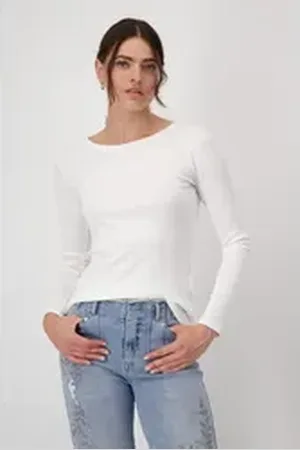monari Langarmshirt weiß 46