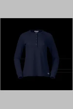 Bergans Longsleeve Damen Lysebu Wool Henley Oberteil - L