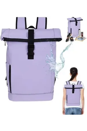 Daniel Ray Freizeitrucksack Kurierrucksack wasserabweisend Outdoor Damen Herren, Highlands Laptoprucksack Tasche wasserabweisend + Etui lila|schwarz