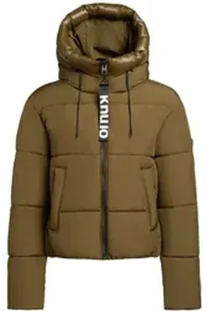 Khujo Winterjacke – Kurze stylische Steppjacke mit Kapuze, warm gefüttert grün S