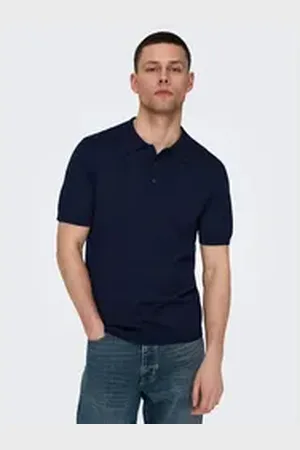 Only & Sons Poloshirt ONSWYLER LIFE REG 14 SS POLO KNIT NOOS blau XL