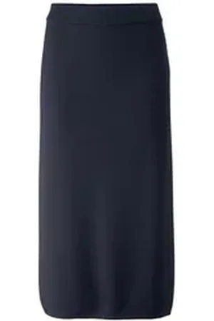 hessnatur Strickrock aus reiner Bio-Merinowolle (1-tlg) blau 40
