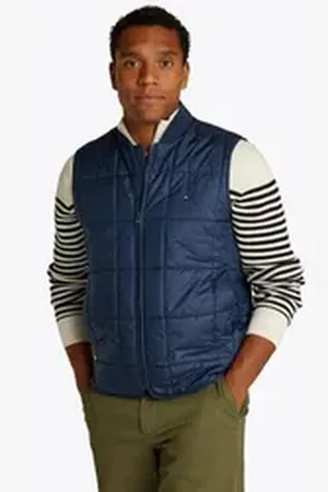 Tommy Hilfiger Steppweste SQUARE QUILTED VEST Mit Rundhalsausschnitt blau L