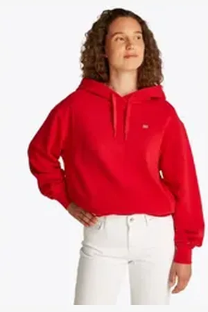 Tommy Hilfiger Hoodie REG CONTRAST FLAG HOODIE mit Logo-Flag rot XXL (44)