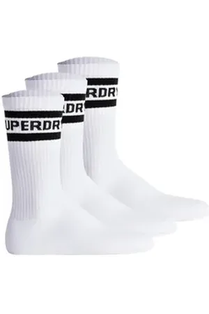Superdry Sportsocken Unisex Socken 3er Pack Polyester (Packung, 3er Pack) weiß 36-38