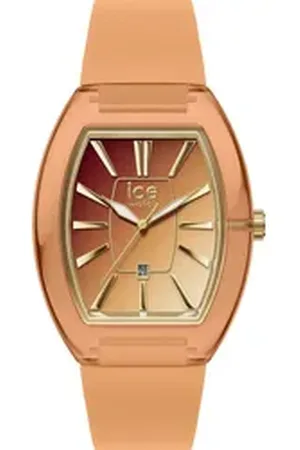 Ice-Watch Quarzuhr ICE boliday - Dome - Small - 3D + Date 024036, Armbanduhr, Damenuhr, analog, Silikonarmband, Datum orange