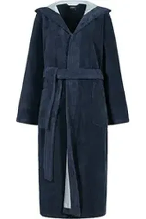 CAWÖ Cawö Home Bademantel Cawö Home Damen Bademantel Kapuze Doubleface 802-10 sea blau, Baumwolle-Mischgewebe blau XL