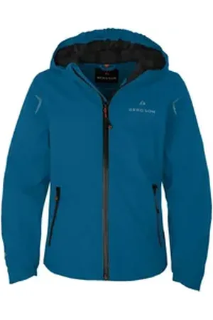 Bergson Regenjacke LIO Kinder Regenjacke, Netzfutter, 12000 mm Wassersäule, Normalgrößen, Sa blau 176