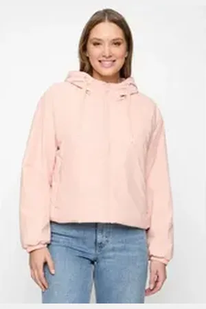 Covered Funktionsjacke Pam L60377CO Modern Fit, Kapuze, Windschutzblende innen, Unifi REPREVE® Watte rosa S