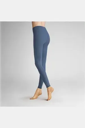 Hudson Strickstrumpfleggings Micro 50 50 DEN (1 St) Semi-blickdichte Leggings mit ebenmäßiger Optik blau 42-44
