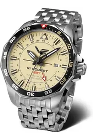Vostok Automatikuhr Rocket N1 Herrenuhr – 46 mm Herrenuhr mit Edelstahlarmband 225A713B