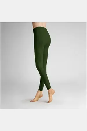 Hudson Strickstrumpfleggings Micro 50 50 DEN (1 St) Semi-blickdichte Leggings mit ebenmäßiger Optik grün 38-40