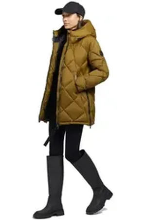 Khujo Winterjacke Zalona Jacke (1-St) mit hoch schließender Kapuze und elastischem Kordelzug L